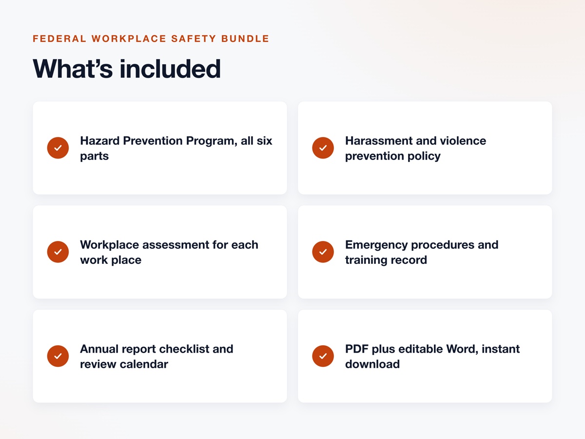 Federal Workplace Safety Bundle inside pages