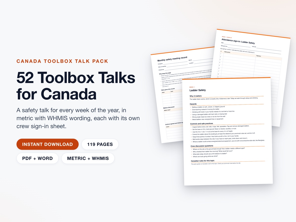 Canada Toolbox Talk Year Pack