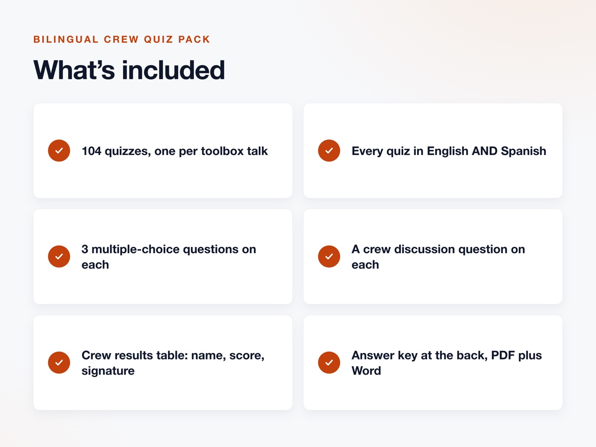 Crew Quiz Pack inside pages